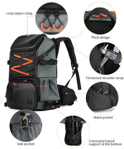 25L Camera Backpack and Sling Bag Waterproof