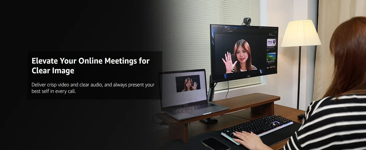 4K HDR Webcam with Autofocus Noise Cancelling Mic