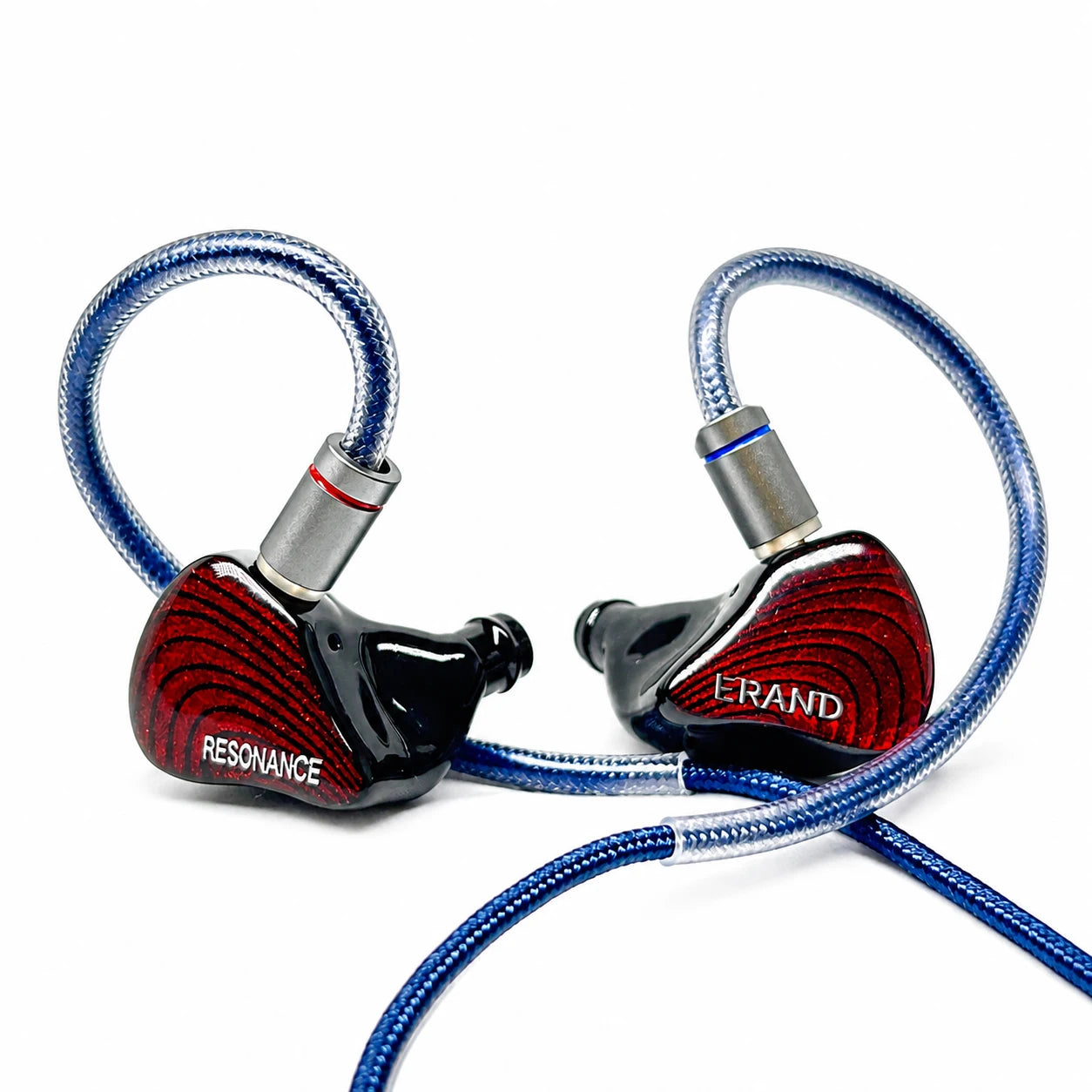 5-Way Hybrid HiFi IEM Earphones 2DD 2BA 1MP Red