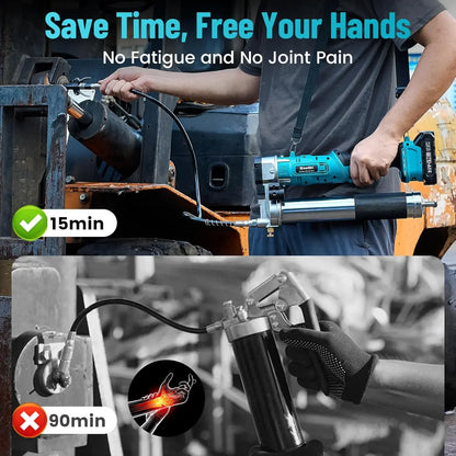Heavy Duty 12000PSI Cordless Grease Gun 5.3oz per minute