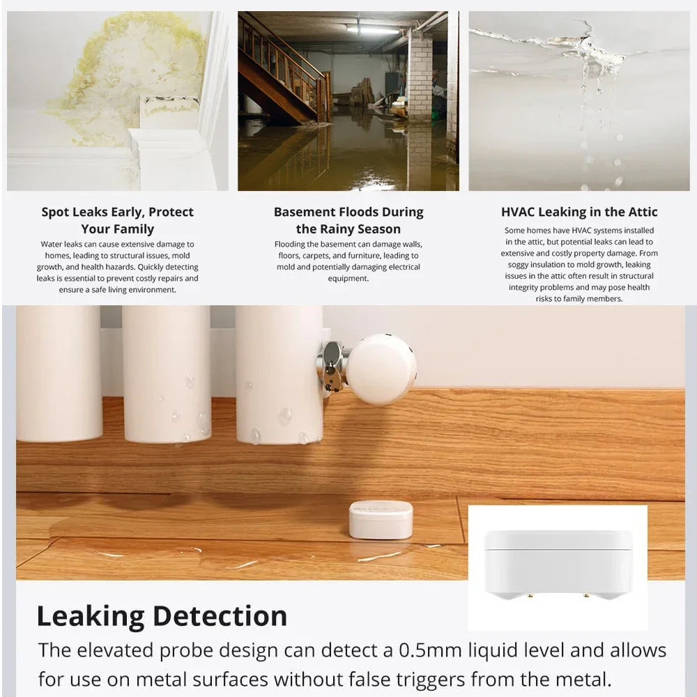 SONOFF SNZB-05P Wireless Zigbee Water Leak Sensors 5-Piece Set