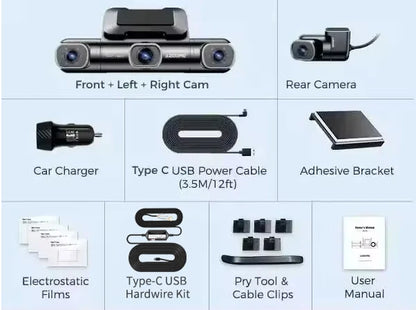 M660 Dash Camera Four Channel with GPS and WiFi