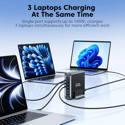 240W GaN Desktop Charger 140W USB-C 2m Cable