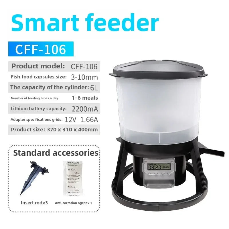 6L Automatic Fish Feeder Battery Powered
