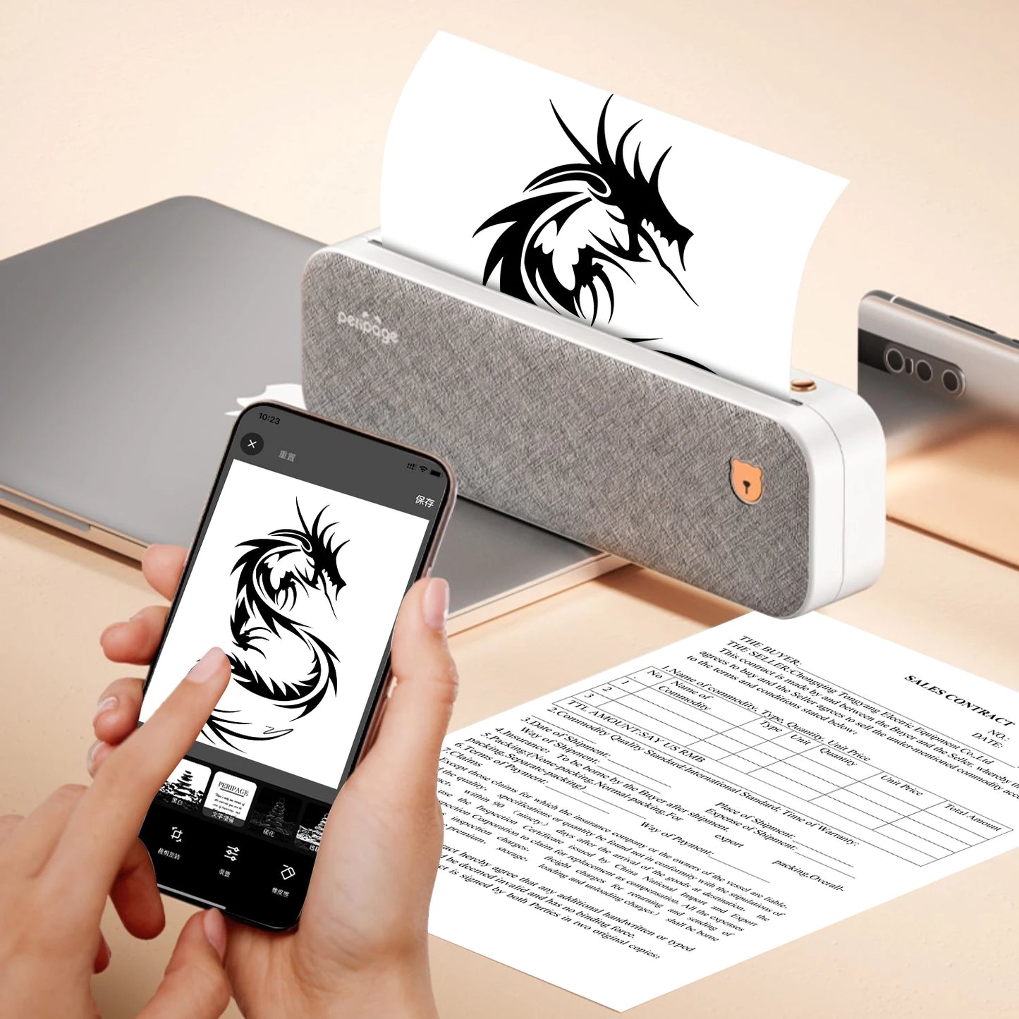 A4 Portable Thermal Printer for Documents and Receipts