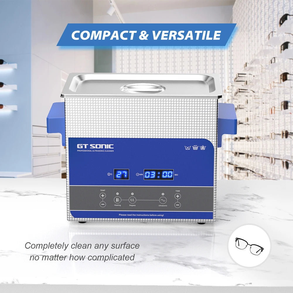 2L Digital Ultrasonic Cleaner with Adjustable Settings