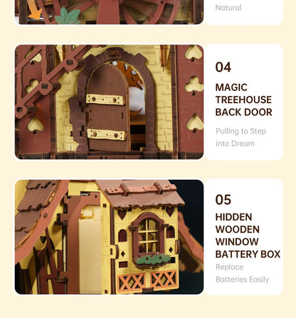 Wooden 3D Cuckoo Clock Puzzle with Moving Mechanism