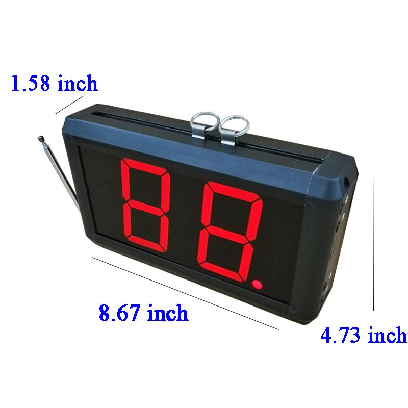 Guest Queue Number Display with 3 Key Wireless Remote