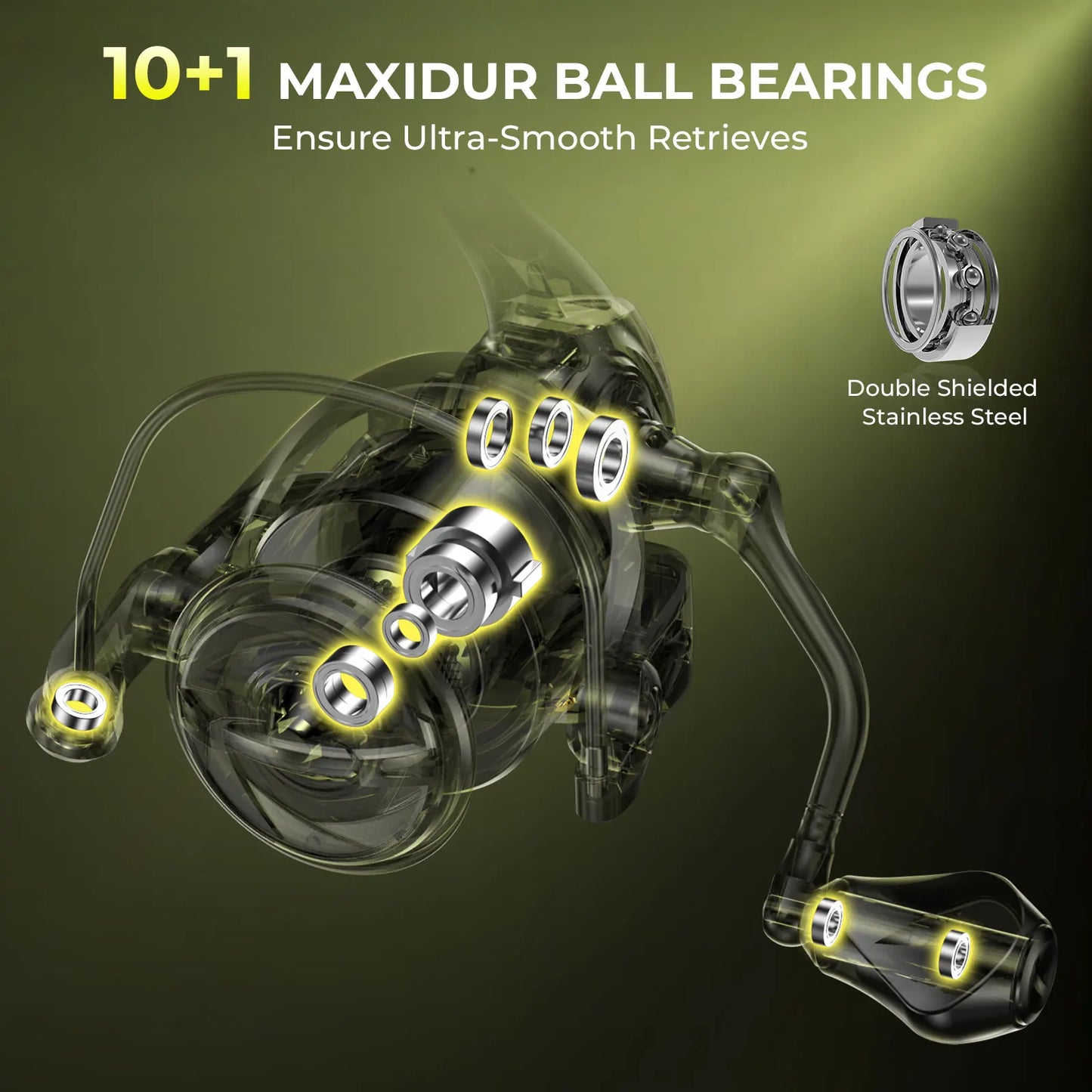 3000 Series Spinning Reel 18kg Drag Saltwater Freshwater