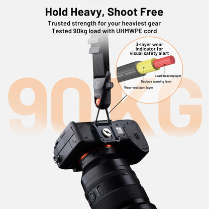 Black PGYTECH Camera Shoulder Strap Adjustable & Strong