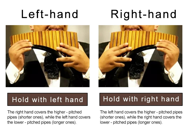 18-Pipe Bamboo Pan Flute F Key Traditional Musical Instrument