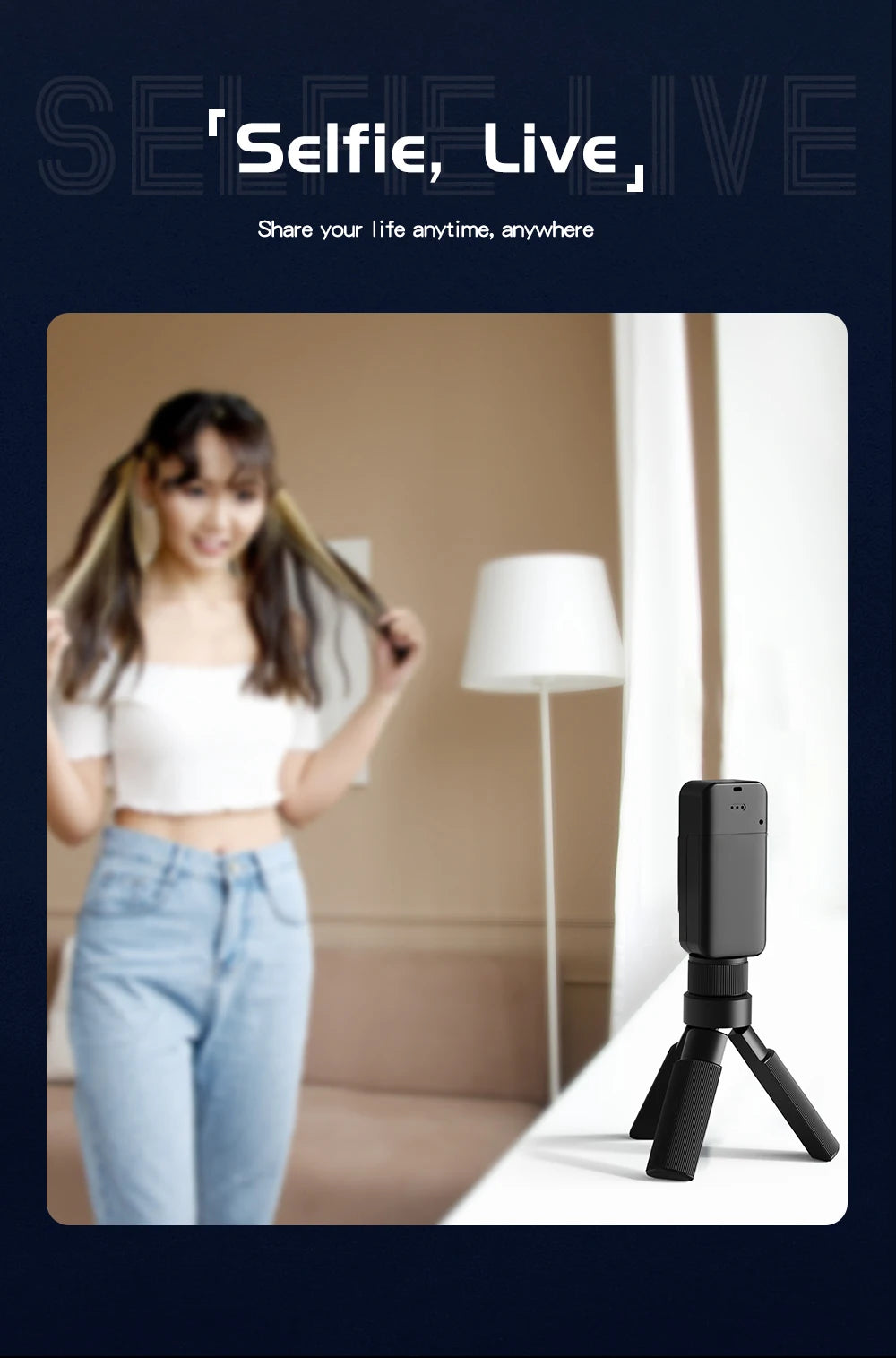4K Waterproof Pocket Action Camera with 5G WiFi