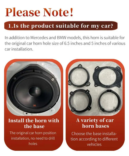400W Full Range Stereo 6.5 Inch Car Audio Speakers