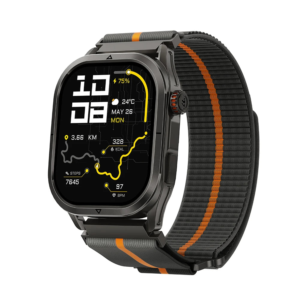 Waterproof Smartwatch with Dual Band GPS Black Strap