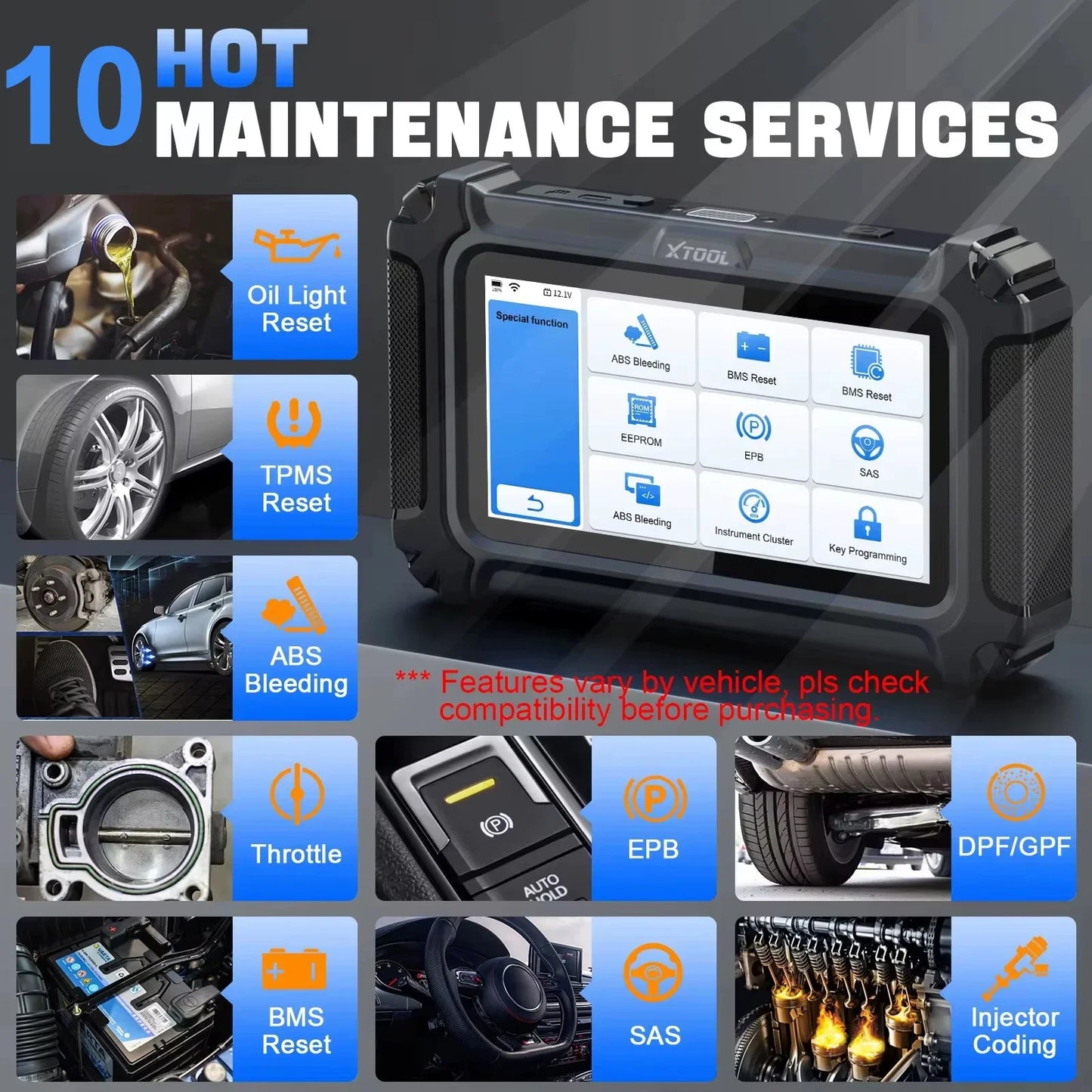 Smart Automotive Diagnostic Scanner with ABS and Engine Reset