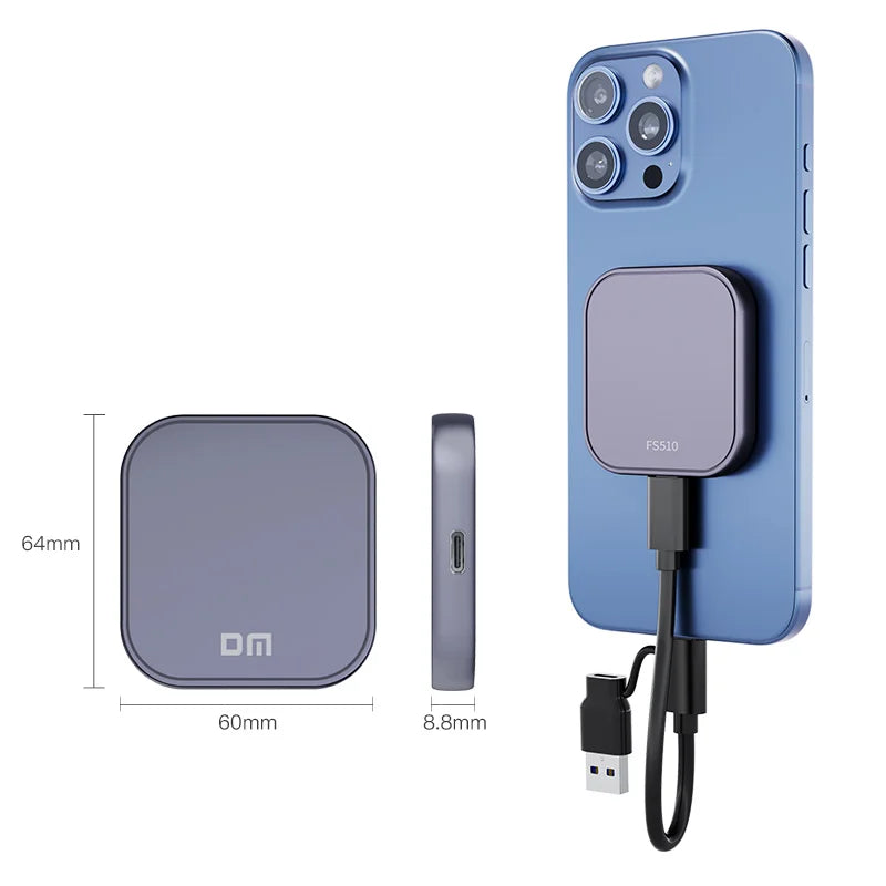 1TB Portable Magnetic SSD Type-C High-Speed External Drive