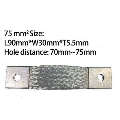 M6 75mm² Flexible Copper Bus Bar Battery Connector