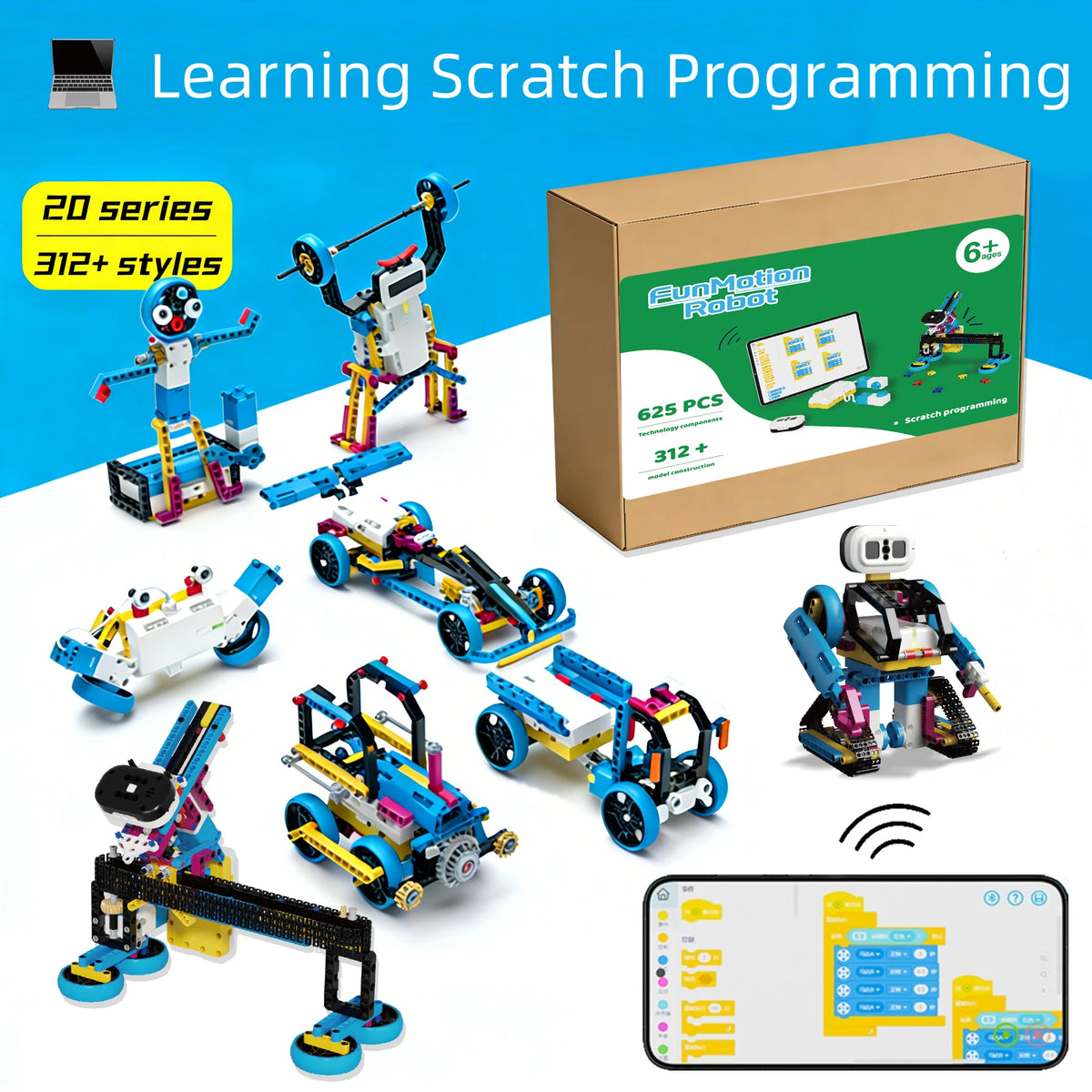 Scratch Programming Robot Building Kit with Remote Control