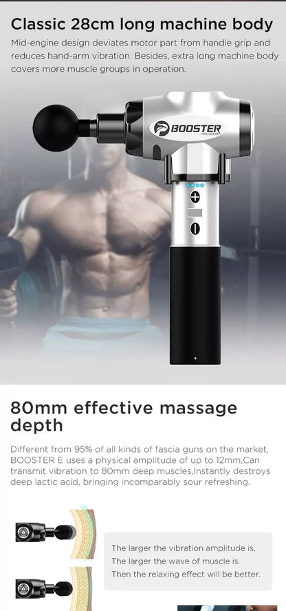 Silver Deep Tissue Massage Gun for Muscle Recovery