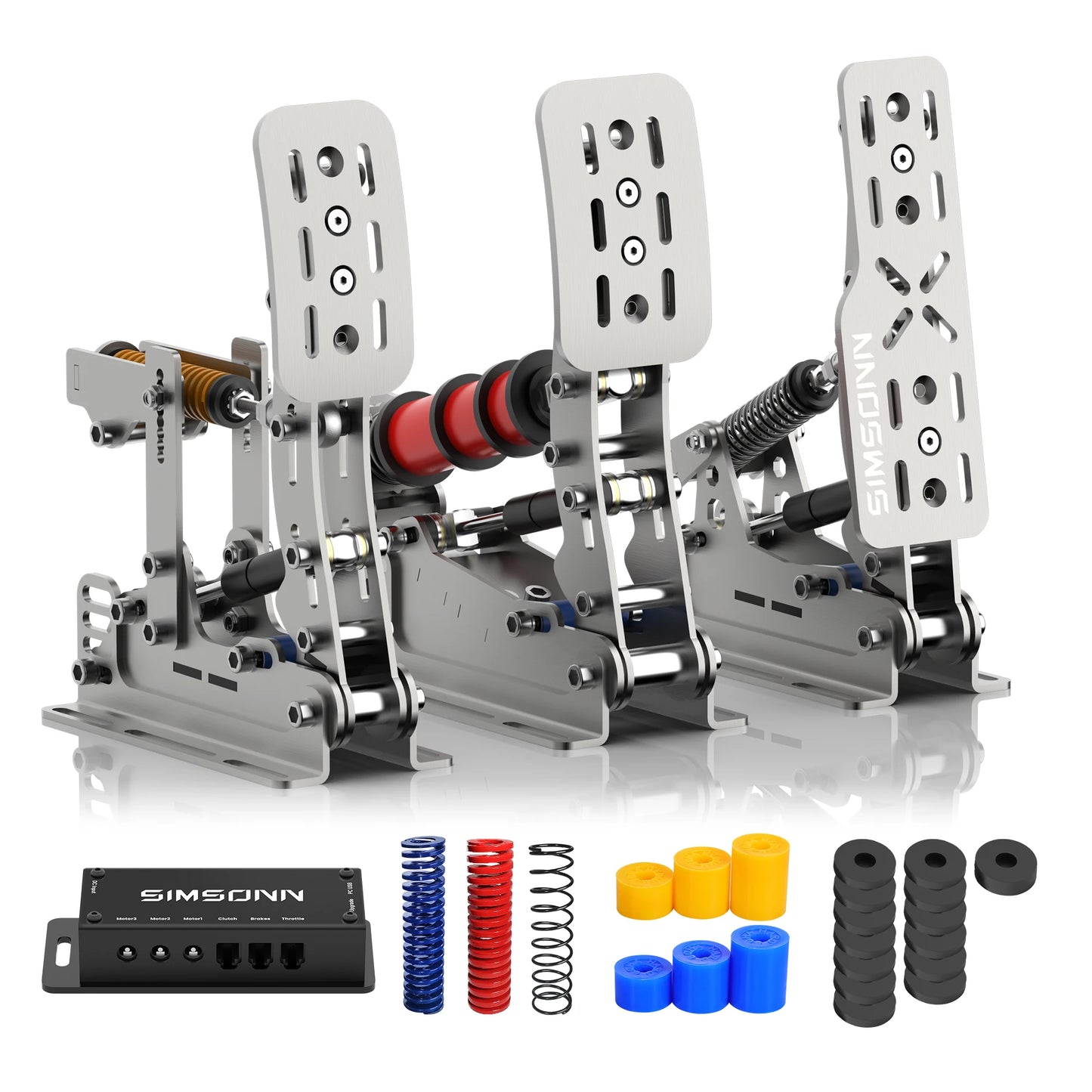 SIM Racing Pedals with Hydraulic Brake & Adjustable Resistance