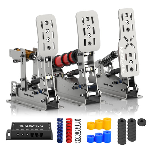 SIM Racing Pedals with Hydraulic Brake & Adjustable Resistance