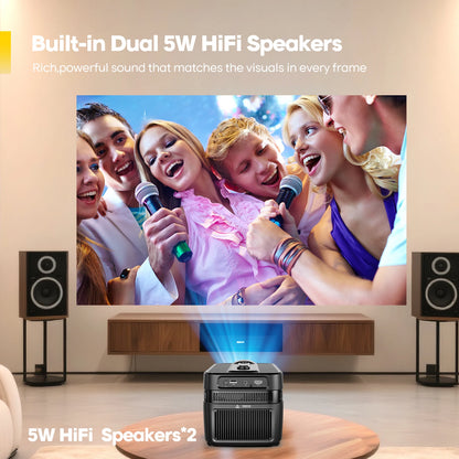 Portable Ultra Short Throw Projector 8K 1080p Auto Focus