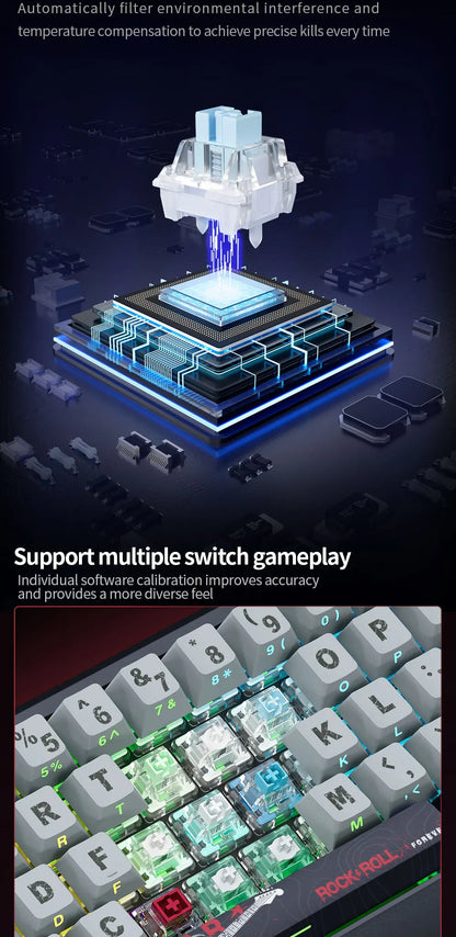 High-Speed GK68 HE RGB Backlit Gaming Keyboard