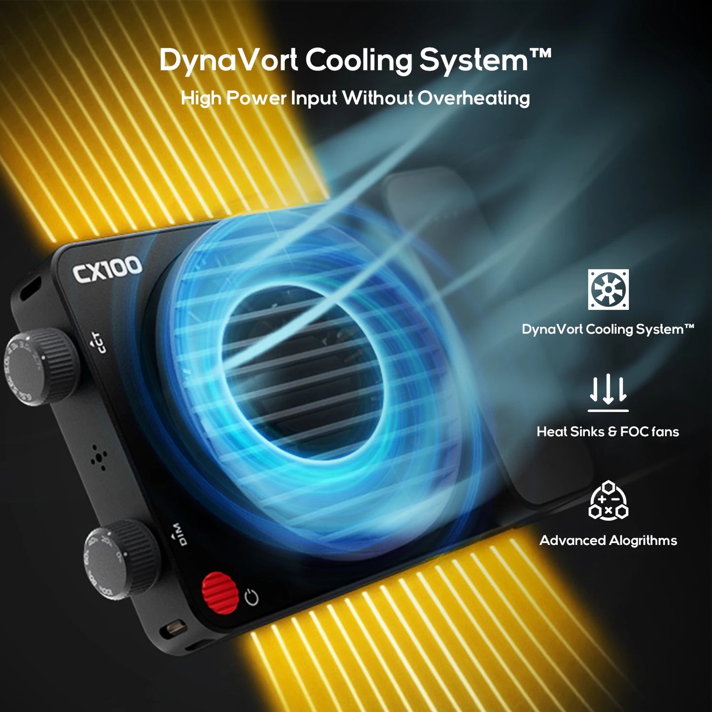 100W Handheld LED Video Light with Bi Color Adjustment