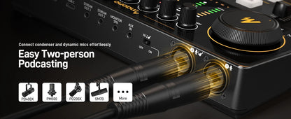 AME2 Compact Podcast Mixer with Pro Preamp Support