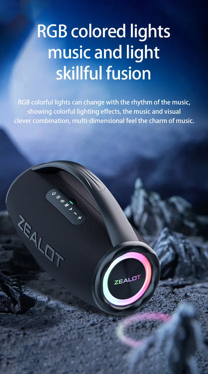 80W Portable Bluetooth Speaker Waterproof 16000mAh RGB TWS