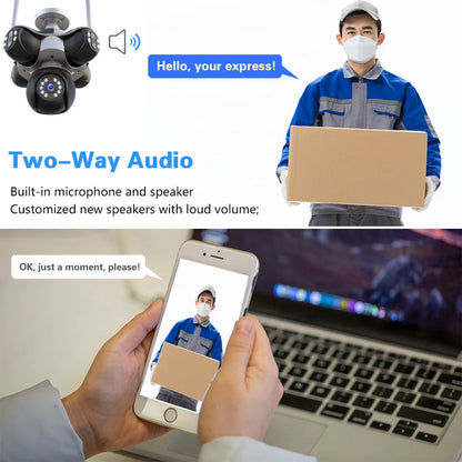 25MP 4K Outdoor WiFi PTZ Security Camera 32GB