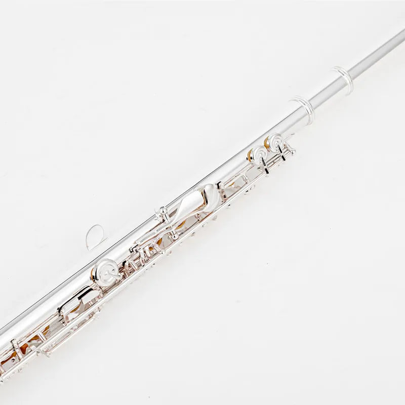 Professional Silver-Plated Flute C Key 17-Hole with Case