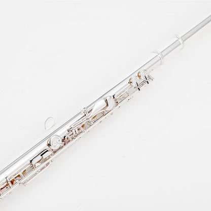 Professional Silver-Plated Flute C Key 17-Hole with Case