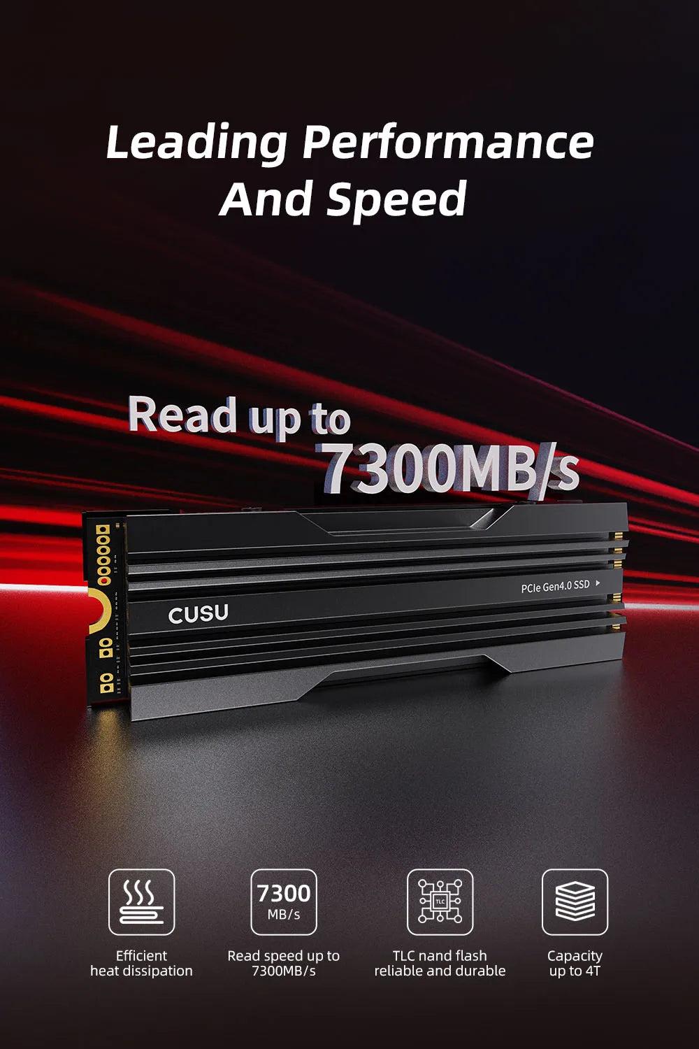 4TB PCIe 4.0 NVMe M.2 Solid State Drive