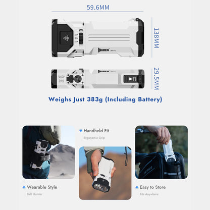 12300 Lumens EDC Flashlight with 9600mAh Power Bank