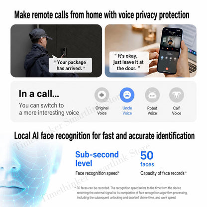 Smart Video Doorbell with AI Face Recognition and Wi-Fi