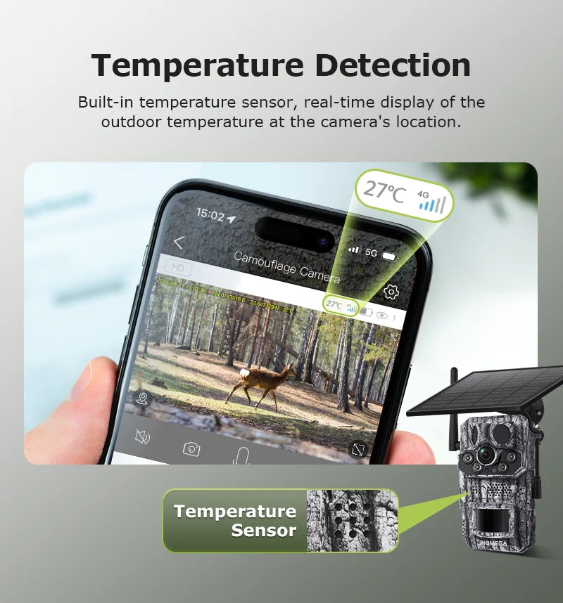 Motion Activated 5MP Outdoor Camera 4G Solar 32GB