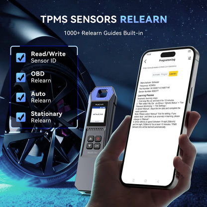 TPMS Sensor Activator & Programming Tool for Car Diagnostics
