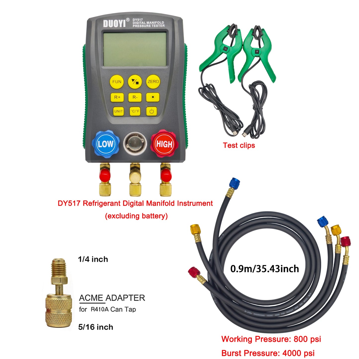 Pro Digital Manifold Kit for R410A/R134A