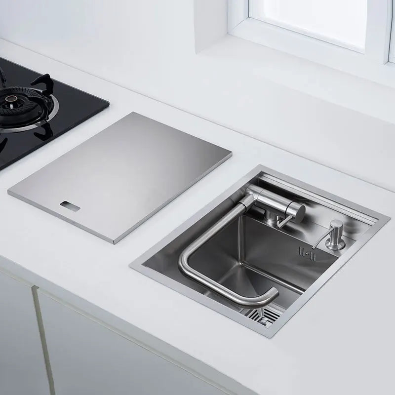 Stainless Steel Kitchen Sink 45x35cm with Tap