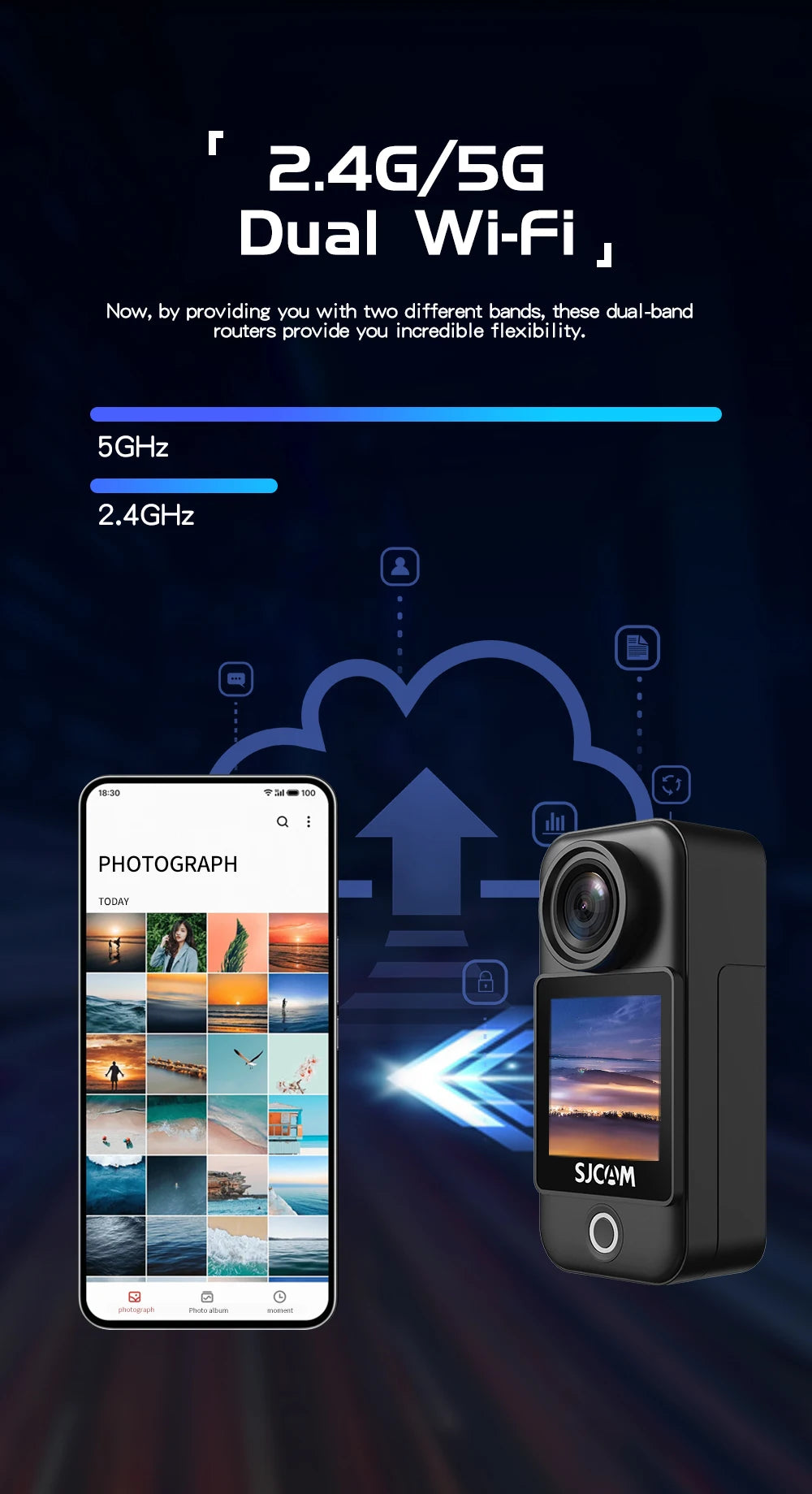 4K Waterproof Action Camera with Gyro Stabilisation and Touchscreen