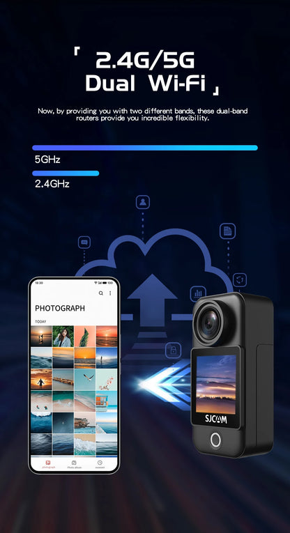 4K Waterproof Action Camera with Gyro Stabilisation and Touchscreen