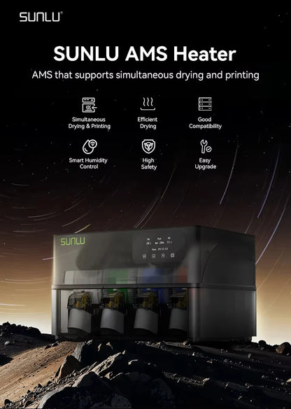 AMS Filament Heater 70°C Drying with Dual-Duct Heating