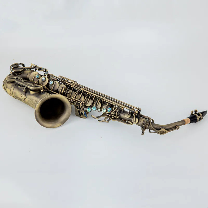 Antique Copper Alto Saxophone E-Flat Professional with Mouthpiece