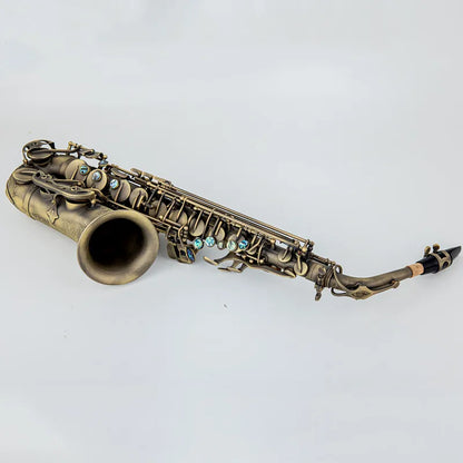Antique Copper Alto Saxophone E-Flat Professional with Mouthpiece