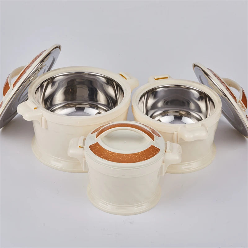 Large Capacity Thermal Rice Bucket Set White