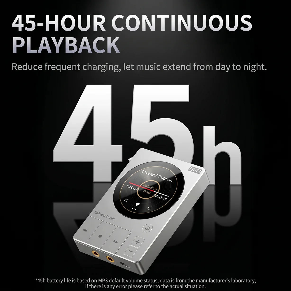 Portable HiFi Music Player 128GB 32Bit DSD256 Bluetooth