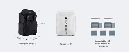 Gray DSLR Camera Bag Waterproof Backpack for Travel Photography