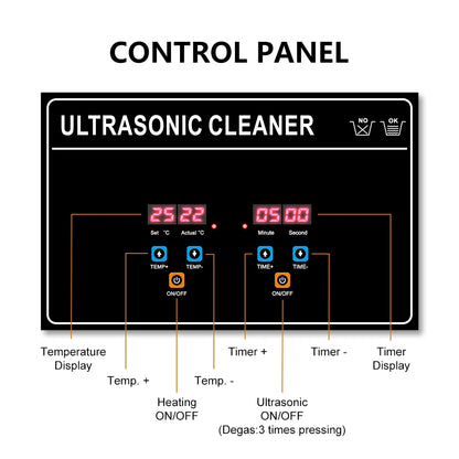 Compact 10L Ultrasonic Cleaning Bath with Basket