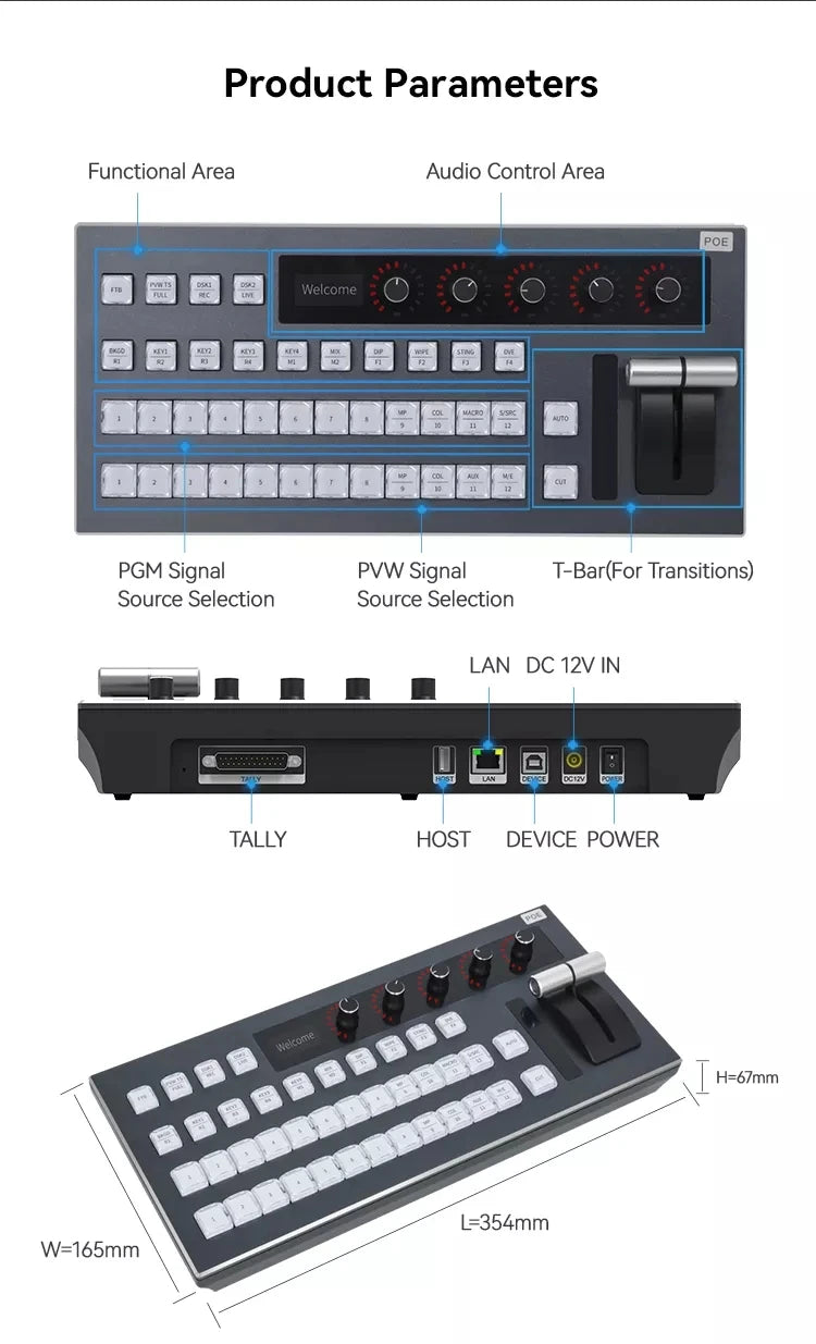 Portable Video Switcher Controller for Live Streaming